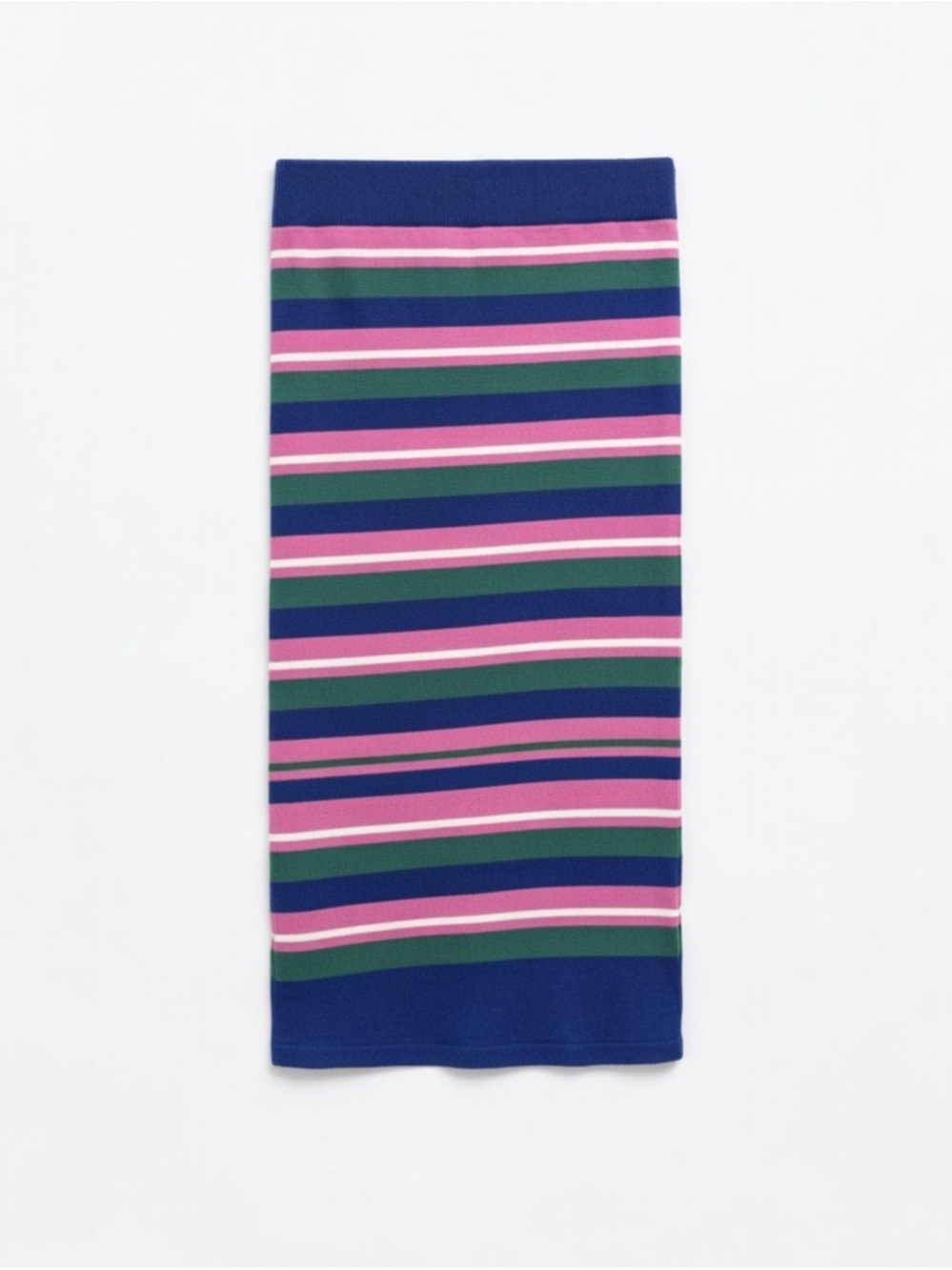 BCBGeneration Navy, Pink & Green Striped Pencil Skirt